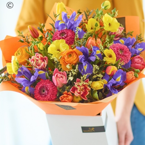 Extra Large Tulip and Iris Hand tied