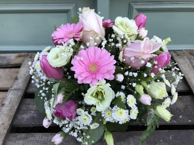 Pink and White Posy