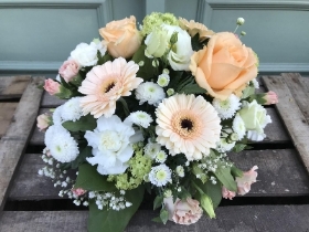 Peach and White Posy